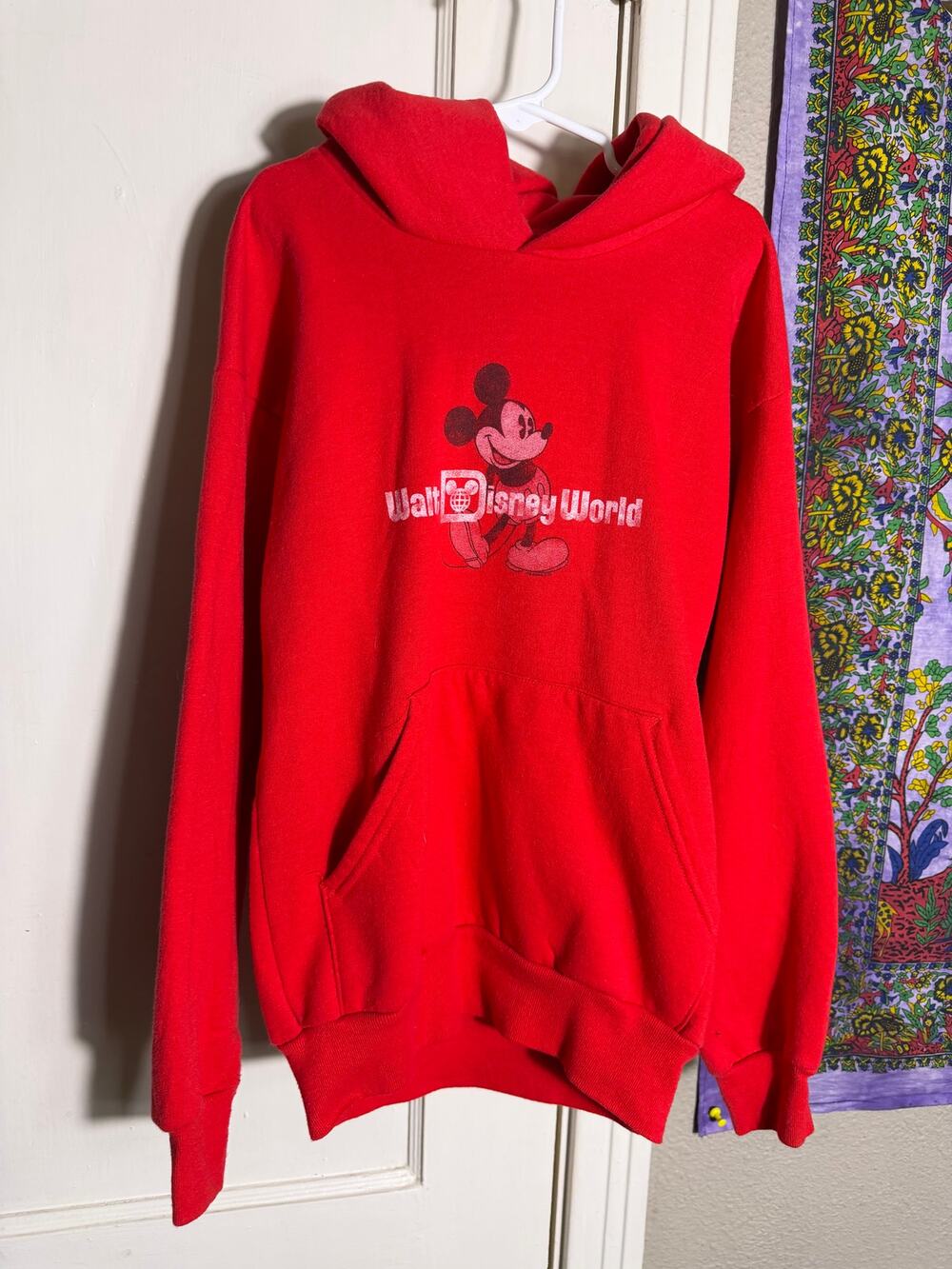 Disney Mickey Mouse Red Hoodie Child's M Disneyland Walt Disney World Hanes